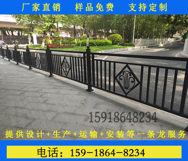 梅州锌钢市政道路护栏人行交通安全人车分流护栏 梅州锌钢市政道路护栏人行交通安全人车分流护栏